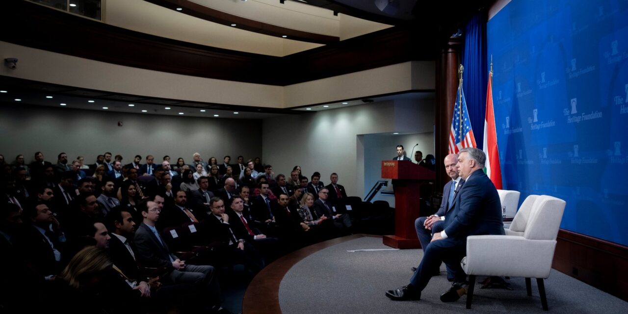 Orbán Viktor az amerikai-magyar kapcsolatok jövőjéről  beszélt Washingtonban