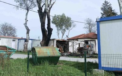 A szabadkai befogadóközpontban kiégett két raktárépület