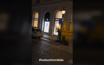 Kirabolták a Louis Vuitton budapesti üzletét (Videó)
