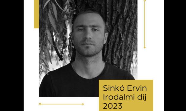 Antalovics Péter kapja a Sinkó Ervin Irodalmi Díjat