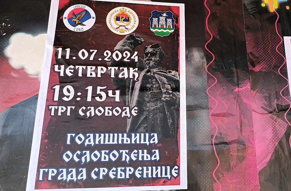 Újvidéken plakátok szólítanak fel „Srebrenica felszabadítása” megünneplésére