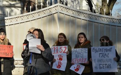 Az észak-macedón egyetemisták is támogatják szerbiai társaik harcát