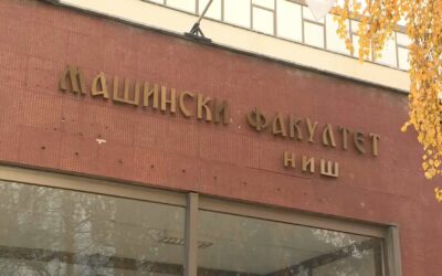Leszakadt a niši Gépészmérnöki Kar homlokzatának egy része