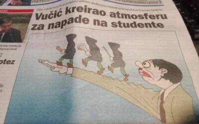 Hitlerként ábrázolták Vučićot a címlapon