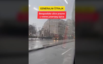 Üresek az utcák, boltok Belgrádban, így néz ki az általános sztrájk