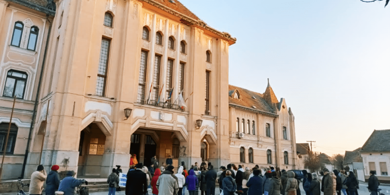 Így zajlott a tiltakozó séta Magyarkanizsán (Fotók+Videó)