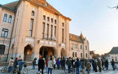 Így zajlott a tiltakozó séta Magyarkanizsán (Fotók+Videó)