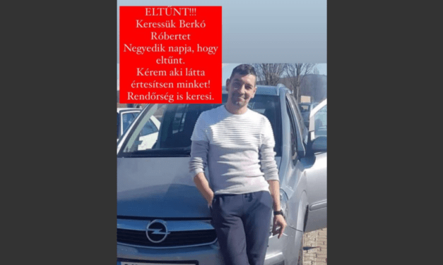 Épségben előkerült a szabadkai Berkó Róbert