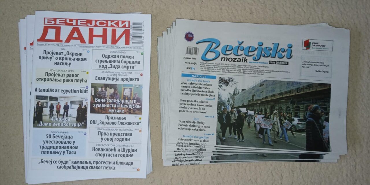 <span class="entry-title-primary">„Számítás helyett a tisztességet választottuk”</span> <span class="entry-subtitle">Az év elején két helyi lap sorsa is megpecsételődött Óbecsén – A hatalom országszerte igyekszik ellehetetleníteni a kritikus hangvételű helyi sajtót</span>