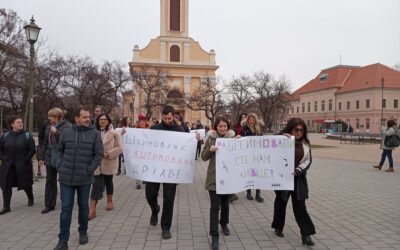 Tanárok tüntettek Óbecsén