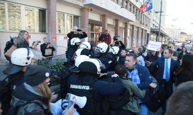 Magánbiztonsági cég embereivel verekedtek össze a polgárok a fővárosi képviselő-testület előtt (fotók+videók)