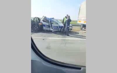 Súlyos baleset az autópályán, egy éppen intézkedő rendőr is megsérült