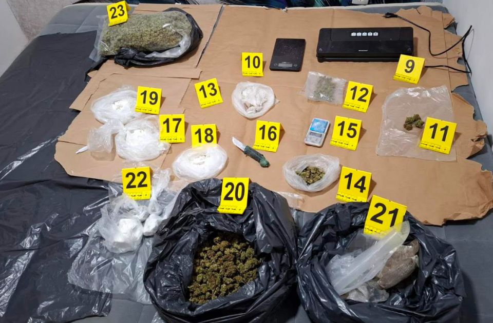 Húsz kiló füvet, kokaint, heroint és lőszert találtak egy fiatalembernél