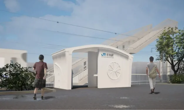 Hat óra alatt kinyomtatnak egy vasúti megállót Japánban