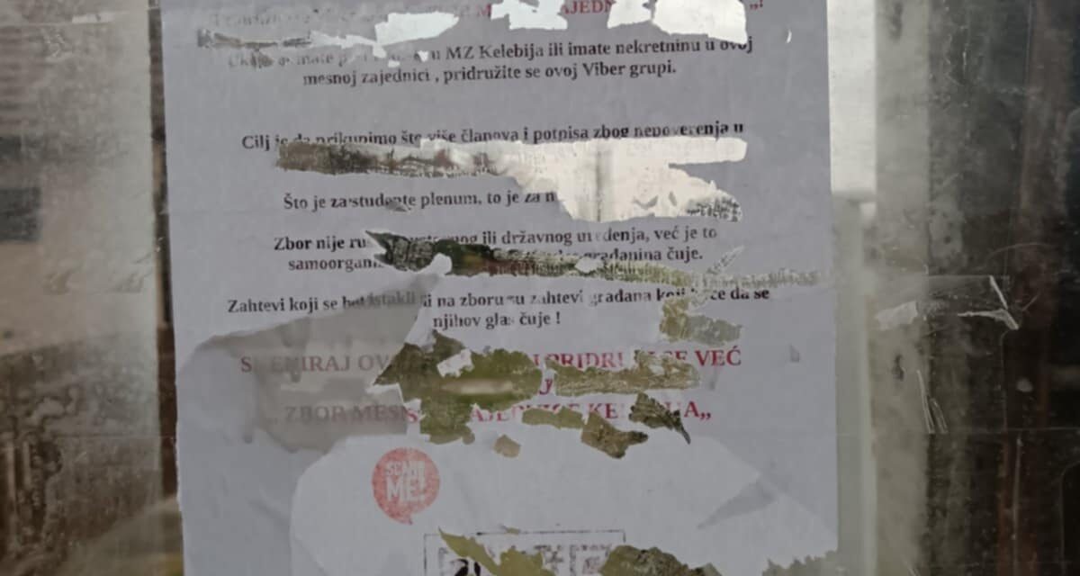 Letépkedik Kelebián a polgári gyűlést népszerűsítő plakátokat