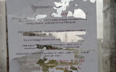 Letépkedik Kelebián a polgári gyűlést népszerűsítő plakátokat