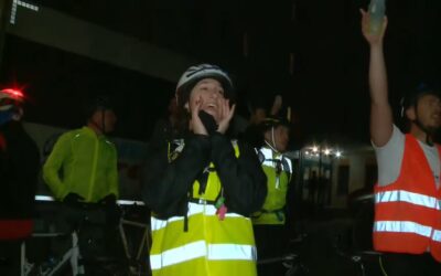 Dalolva érkeztek meg Dunaújvárosba a Strasbourg felé bicikliző egyetemisták