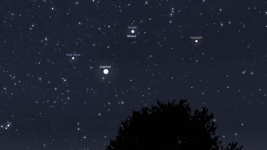 Holdsarló-Jupiter együttállással búcsúzik az április