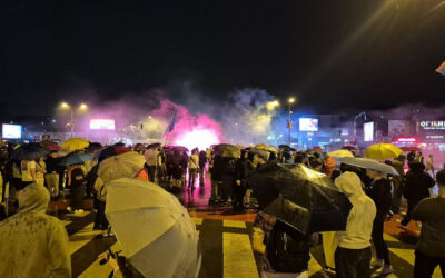 Szakadó esőben értek oda Újvidékre a gyalogló középiskolások