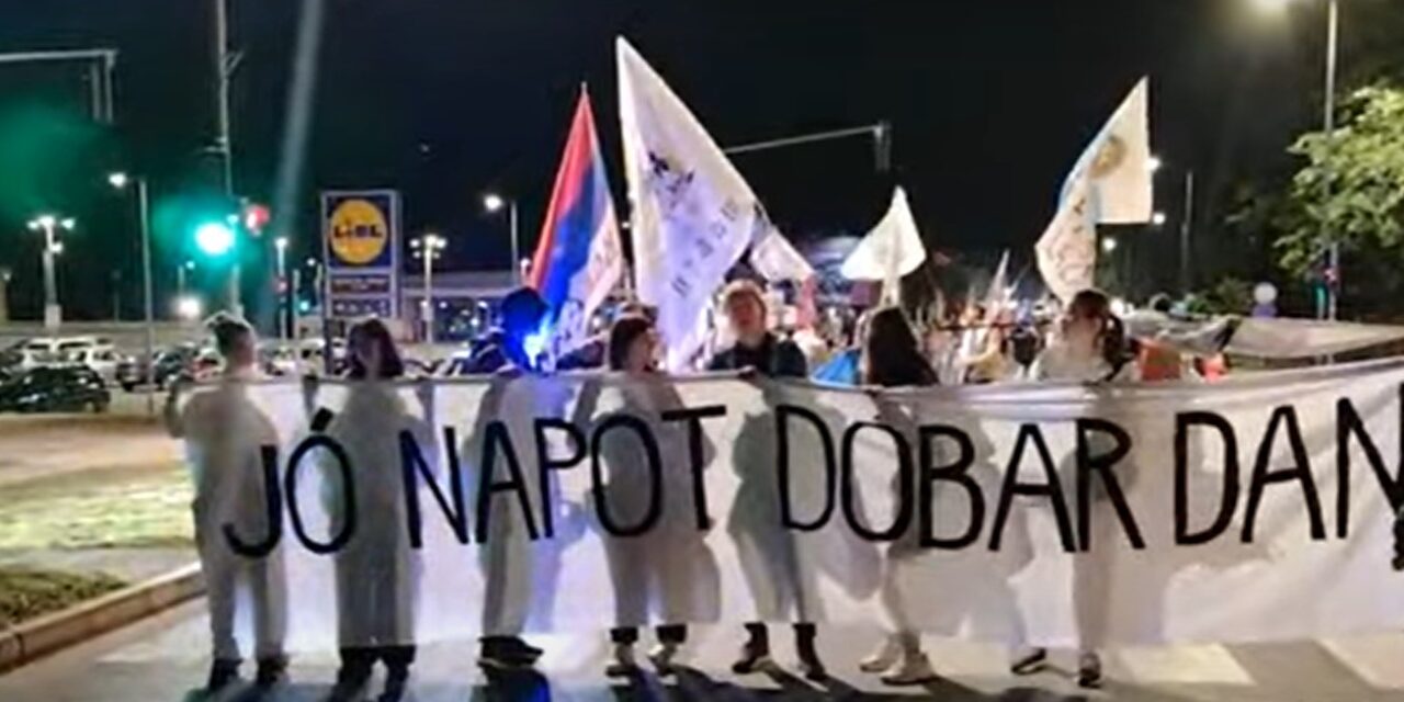 Itt követheti élőben, hogyan érkeznek Szabadkára a gyalogló egyetemisták