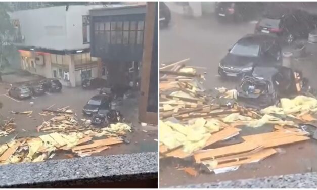 Úsznak az autók a sárban, hatalmas vihar volt Szerbiában