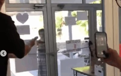 Kővel próbálta betörni a Közgazdasági Kar üvegajtaját a professzornő (Videóval)