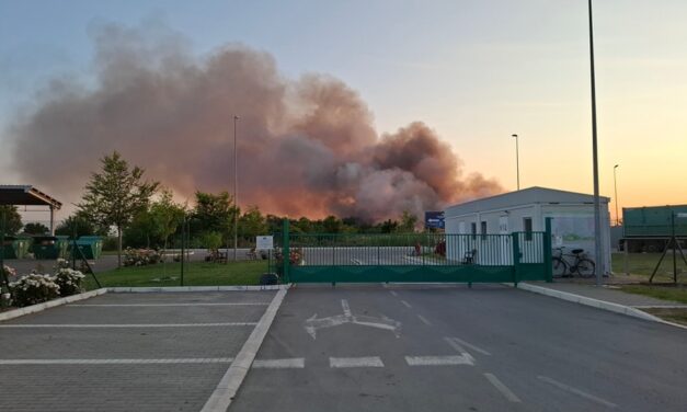 Tűz a zentai szeméttelepen