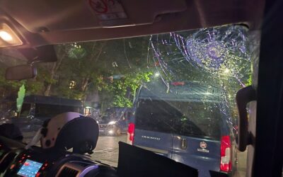 Rendőr sérült meg az úttorlaszoláskor