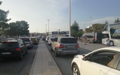 Óriási torlódás a határon Görögország felé