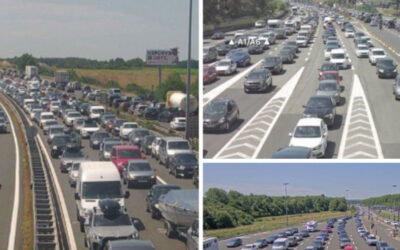 Jármű gyulladt ki, hétkilométeres sor az autópályán