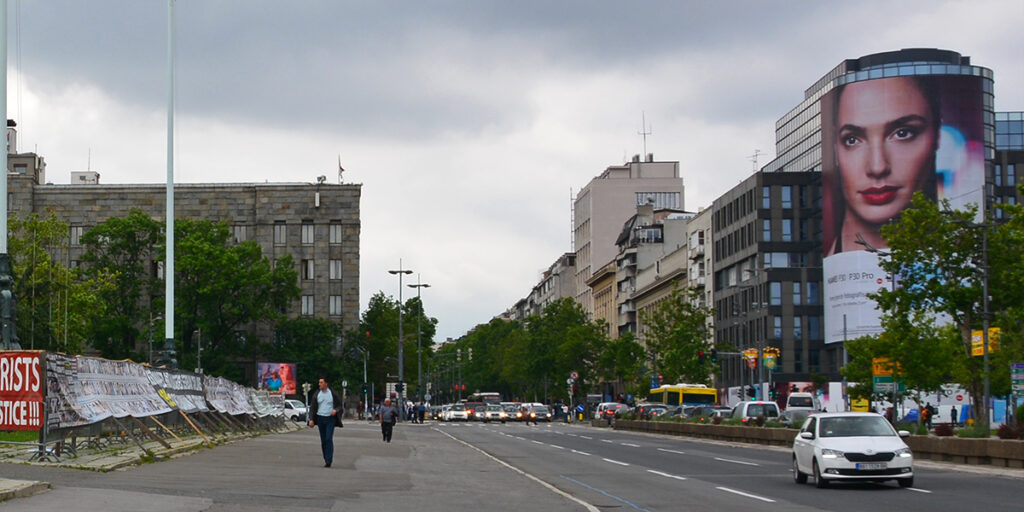 A kereszteződés,ahol az első belgrádi jelzőlámpa állt 1939-ben (Fotó: Szappanos Veronika/SZMSZ)
