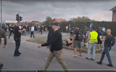 Egymást verik a hatalmat támogató tüntetők Újvidéken (Videó)