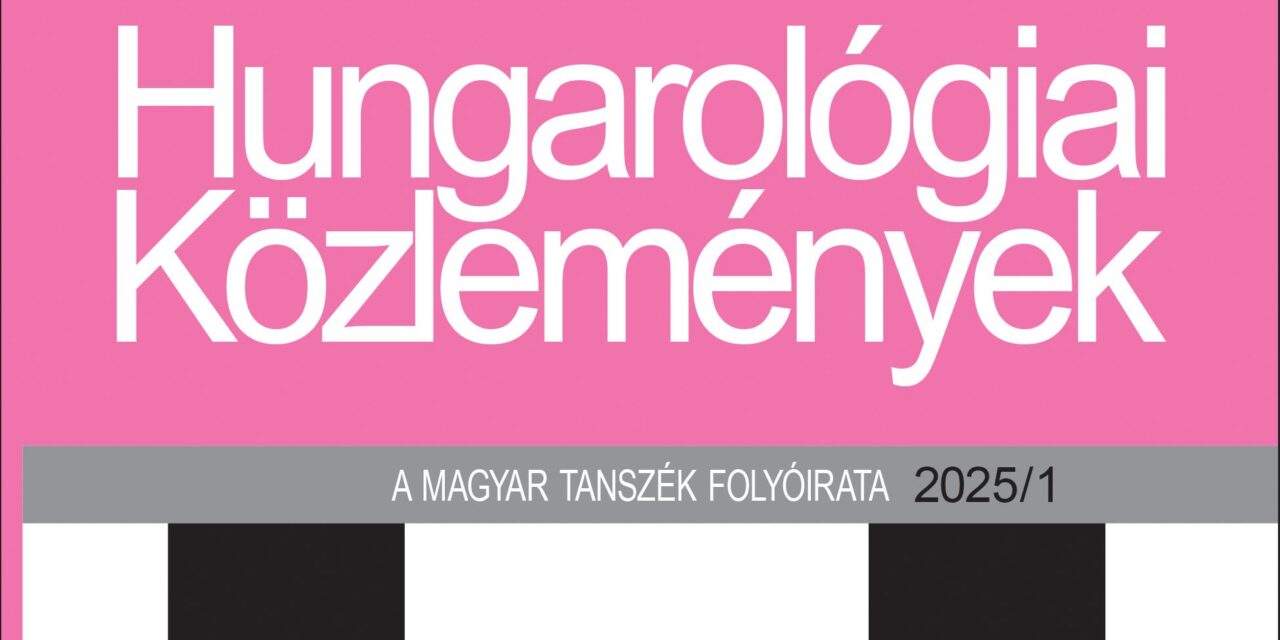 <span class="entry-title-primary">Technológia, modern médiumok és irodalom</span> <span class="entry-subtitle">Megjelent a Hungarológiai Közlemények 2025/1. száma</span>