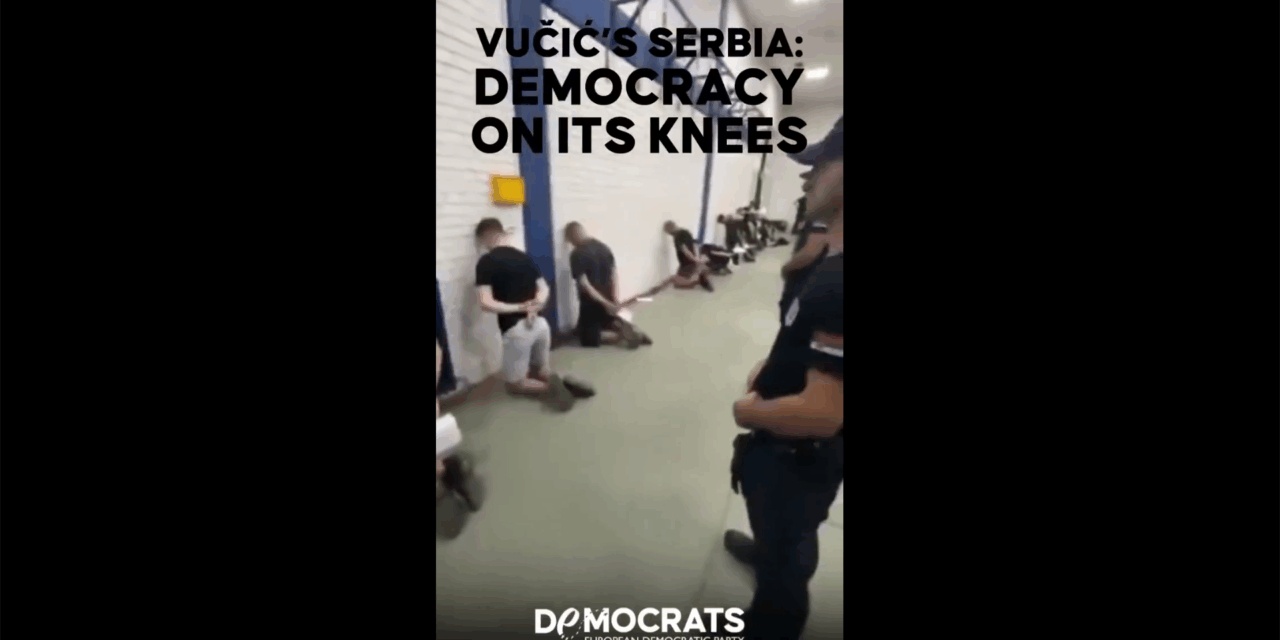 <span class="entry-title-primary">Megbilincselt kézzel, a fal felé fordulva térdelő diákok – így fest ma Vučić Szerbiája</span> <span class="entry-subtitle">Brüsszel hallgatása nem semlegesség, hanem bűnrészesség</span>