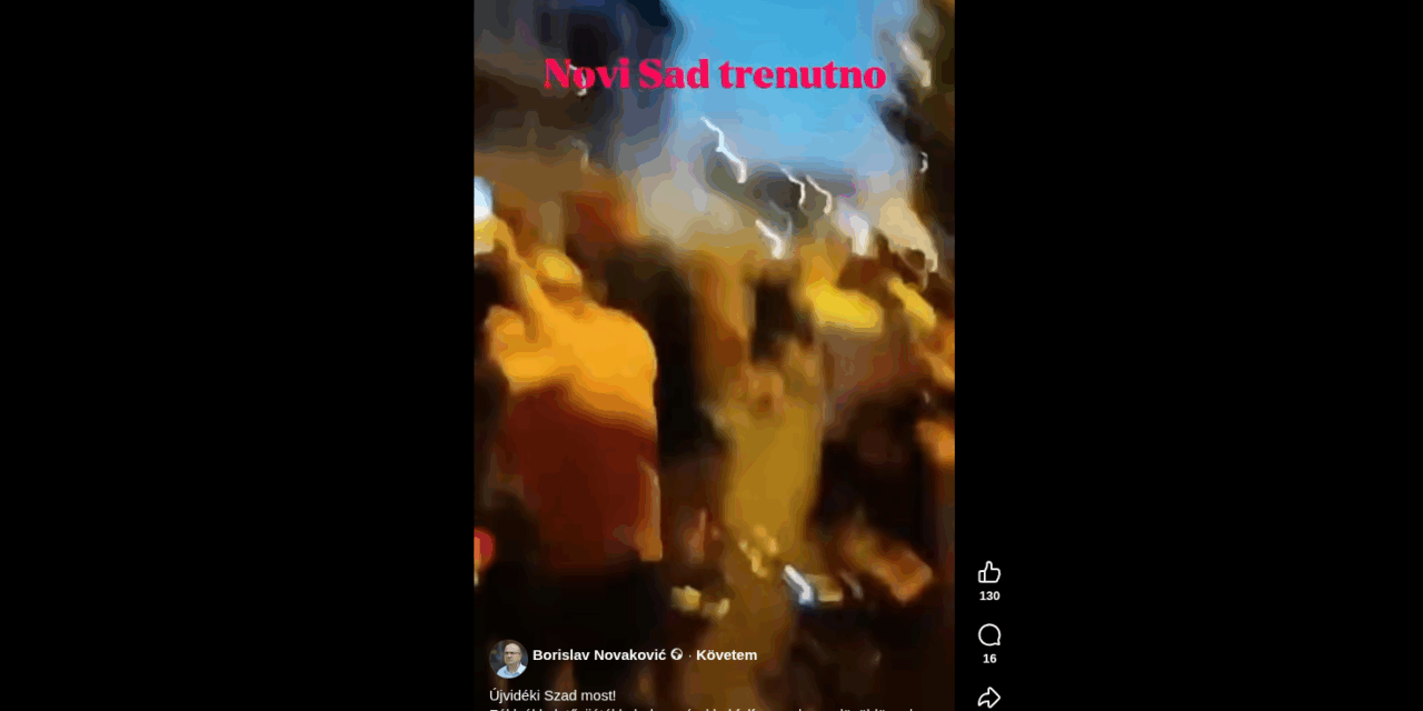 Robbanások, villanások, könnygáz Újvidéken (Videó)