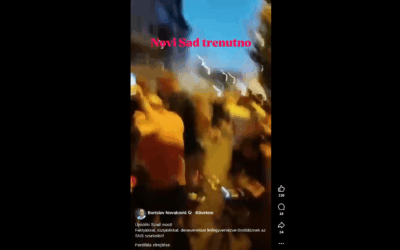 Robbanások, villanások, könnygáz Újvidéken (Videó)