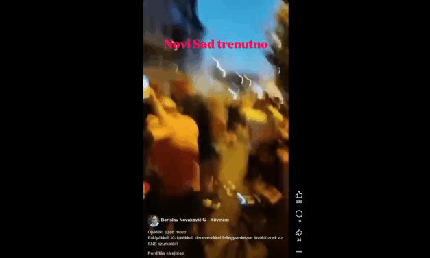 Robbanások, villanások, könnygáz Újvidéken (Videó)