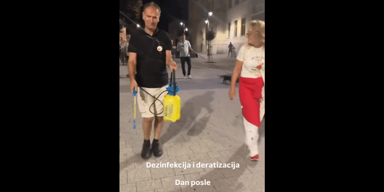 Fertőtlenítették városukat a čačakiak a haladópárti Ćaci-parádé után (Videóval)