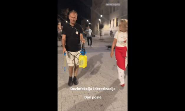 Fertőtlenítették városukat a čačakiak a haladópárti Ćaci-parádé után (Videóval)