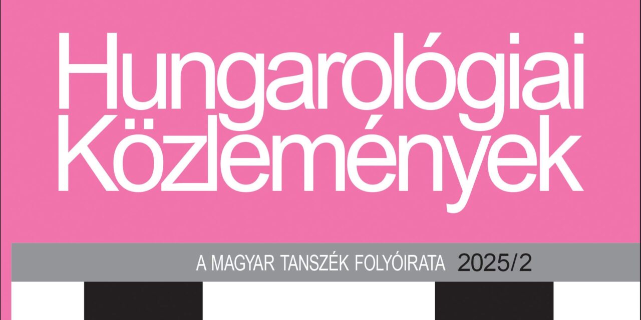 <span class="entry-title-primary">Kisebbségi tapasztalat, identitás, irodalmi hagyomány</span> <span class="entry-subtitle">Megjelent a Hungarológiai Közlemények 2025. évi. 2. száma</span>