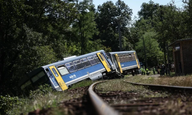 Töltés menti árokba borult egy vonat Magyarországon