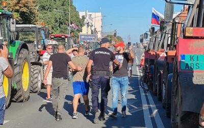 Megszűnt a tartományi kormánynál tüntető gazdák házi őrizete