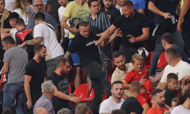 Egyszercsak megjelentek a verőlegények, és kitört a verekedés (videó)