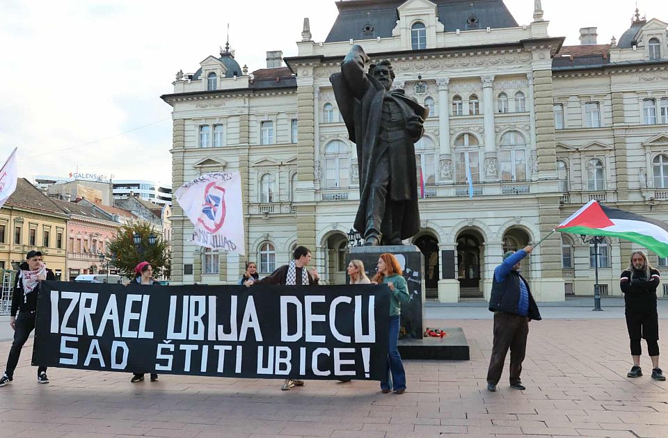 Palesztinpárti tüntetés volt Újvidéken (Videóval)