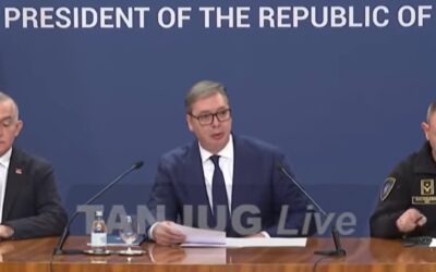 Vučić szerint terrorcselekmény történt a parlament előtt