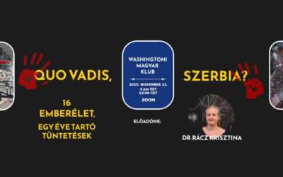Quo vadis, Szerbia? Rácz Krisztina előadása a szerbiai tüntetésekről a Washingtoni Magyar Klubban