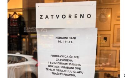 Bezárt egy újvidéki üzlet, ki sem nyitnak addig, míg egyetlen ember is éhségsztrájkol az országban