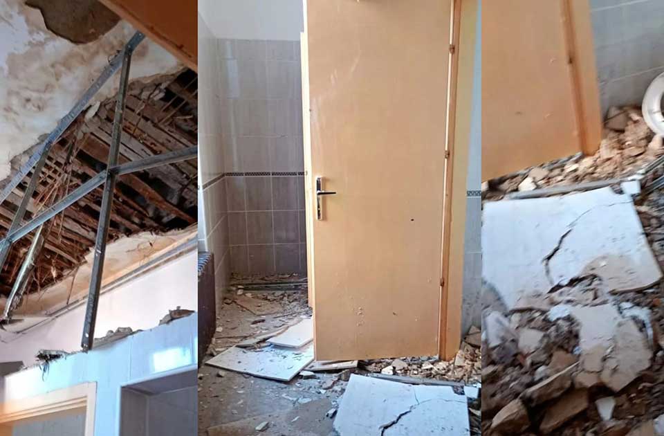 Omladozik a nagybecskereki középiskola épületének egy része