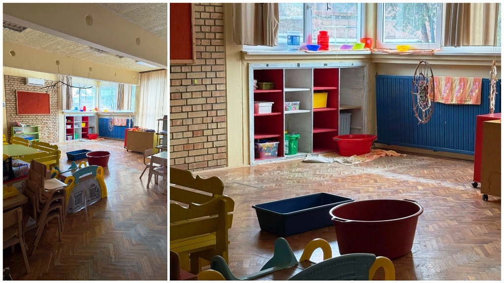 Becsurog az eső a bácsföldvári óvodában