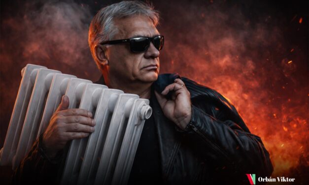 Orbán Terminátorra emlékeztető képpel, radiátorral a kezében jelentette be a rezsistopot